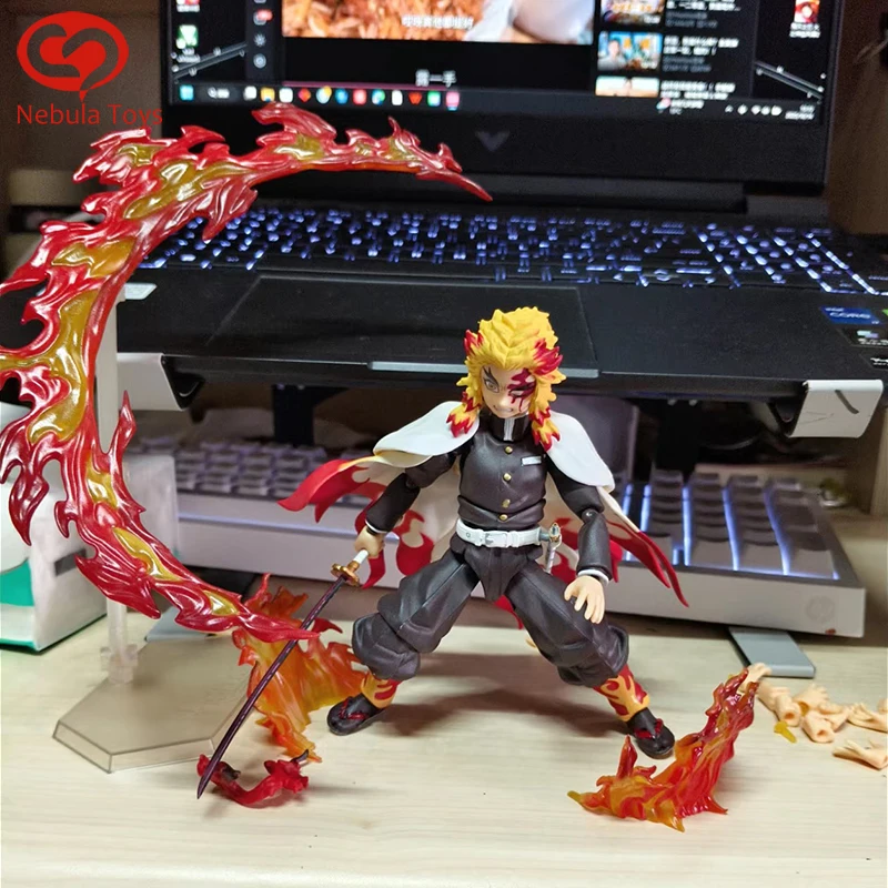 

15cm Anime Demon Slayer Figure Rengoku Kyoujurou Action Figures Agatsuma Zenitsu Kamado Nezuko Tanjirou Figurine Toys Kids Gifts