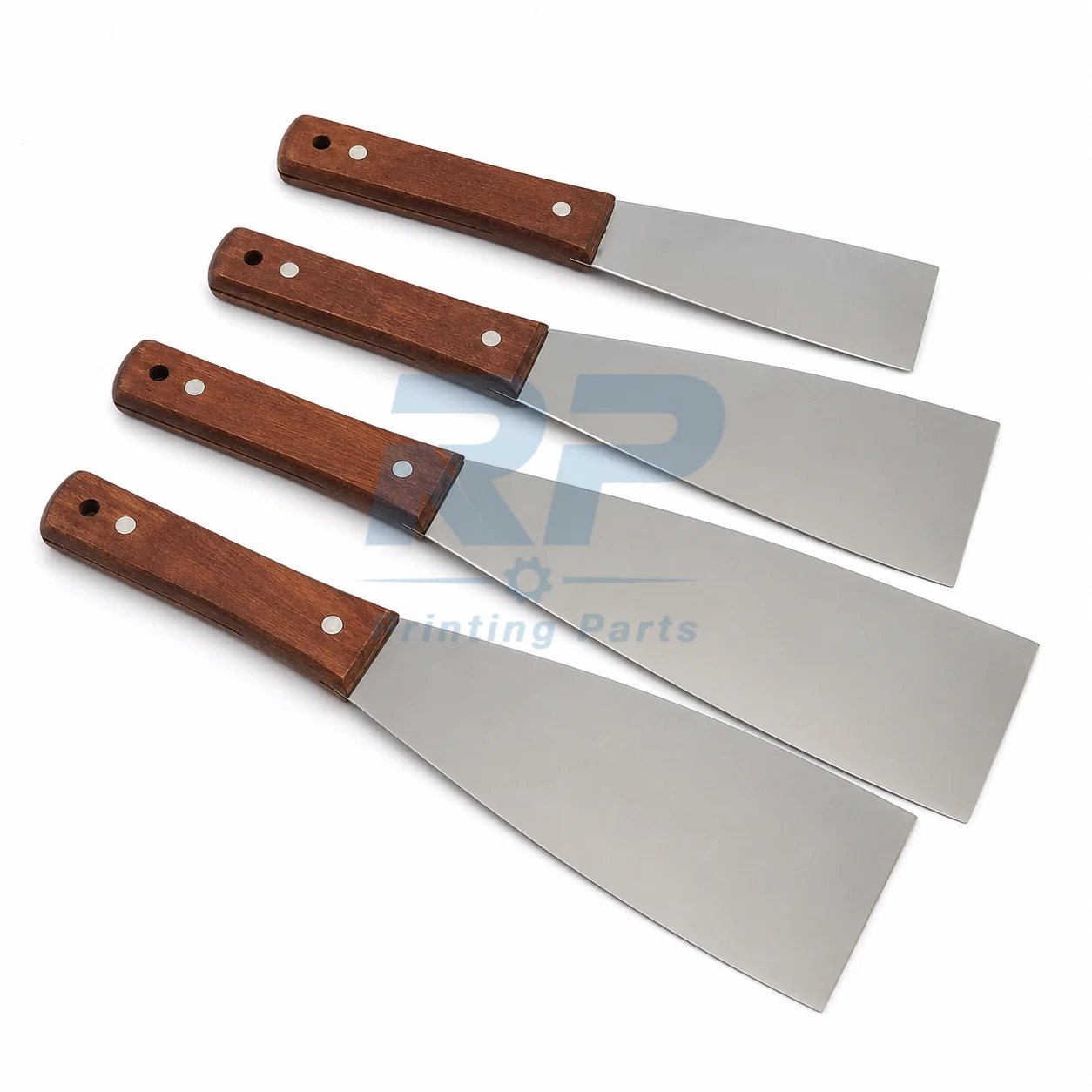 Printing machine tools, suitable for Roland, Komori, KBA stainless steel ink shovel, wooden handle ink knife Heidelberg inkknife