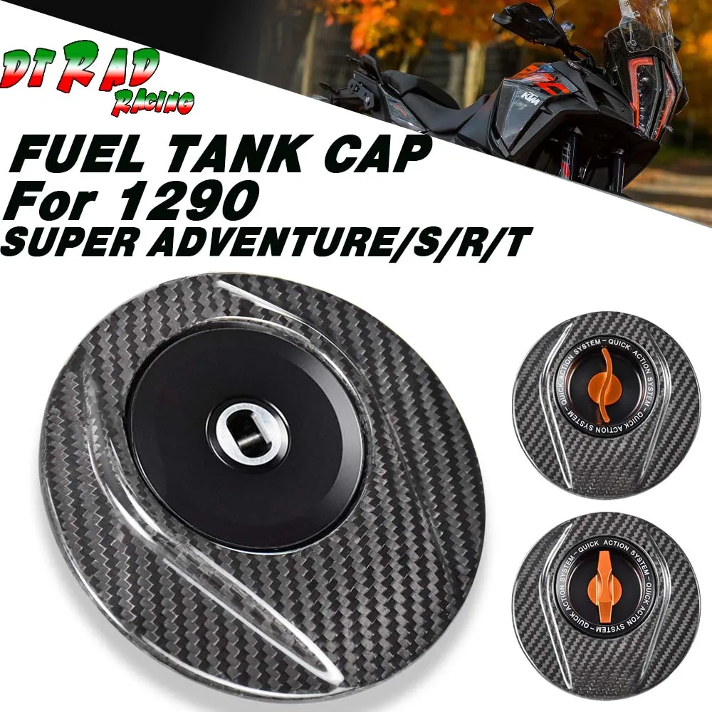 Carbon Fiber Quick Release Dirt Bike Fuel Tank Caps For 1290 SUPER ADVENTURE/S/R/T Motorcycle Key Plug Locking Gasoline Tank Cap