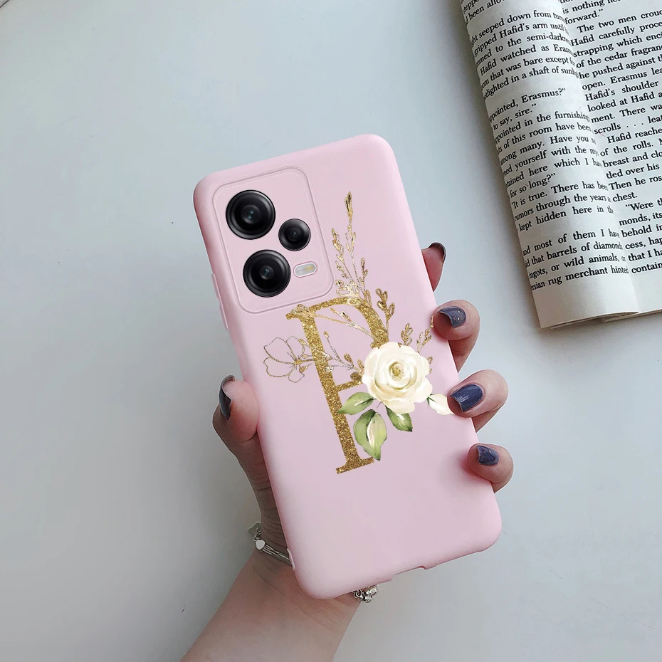 Case For Xiaomi Redmi Note 12 Pro Phone Case Fashion Pink Black Silicone Letters Cover For Xiaomi Redmi Note12 Pro Plus 5G Funda view 6