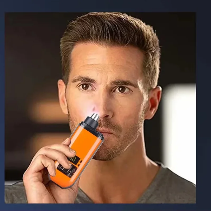

ABUH-2-In-1 Stainless Steel Manual Nose Trimmer, Portable Painless Eyebrow Clipper For Men,Washable Personal Care Appliance