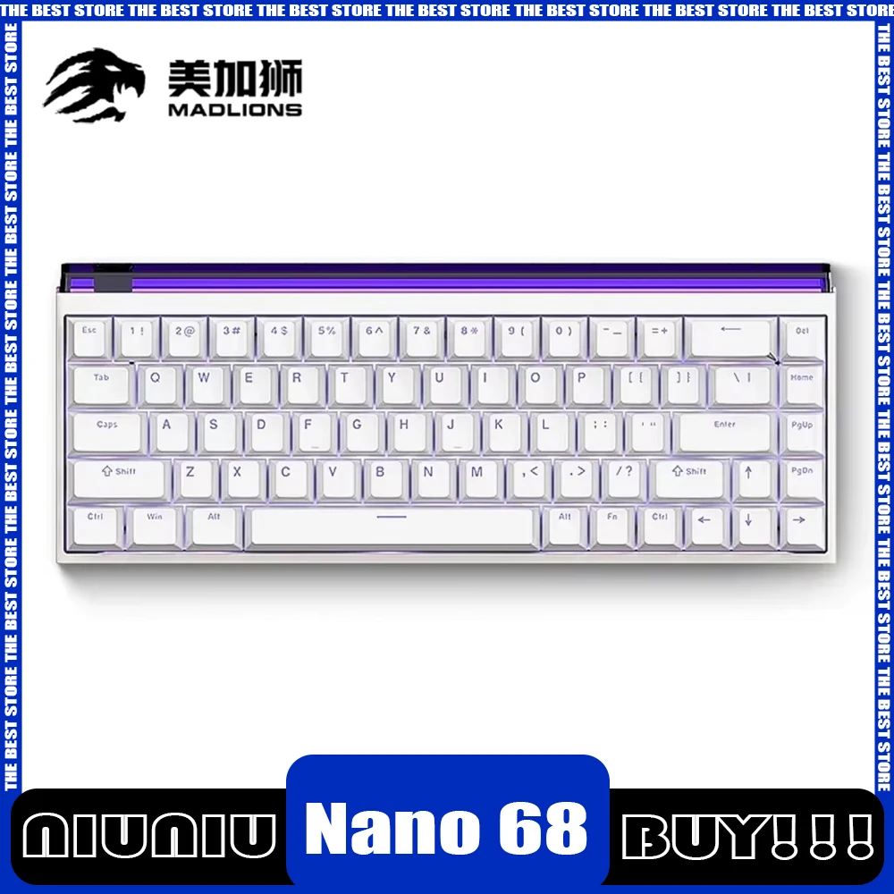 Madlions Nano68 Magnetic Switch Keyboard Wired 8k Return Rt Customized Mechanical Keyboard Hotswap Pc Gamer Accessories Nano 68