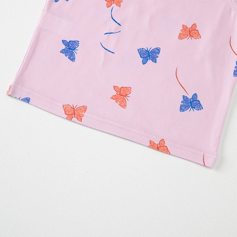 4-teiliges Set für Mädchen: Bequeme, vielseitige Weste für alle Jahreszeiten, süß bedrucktes Oberteil, lässiges ärmelloses T-Shirt für Kinder, Basic-Shirt – Detail 29