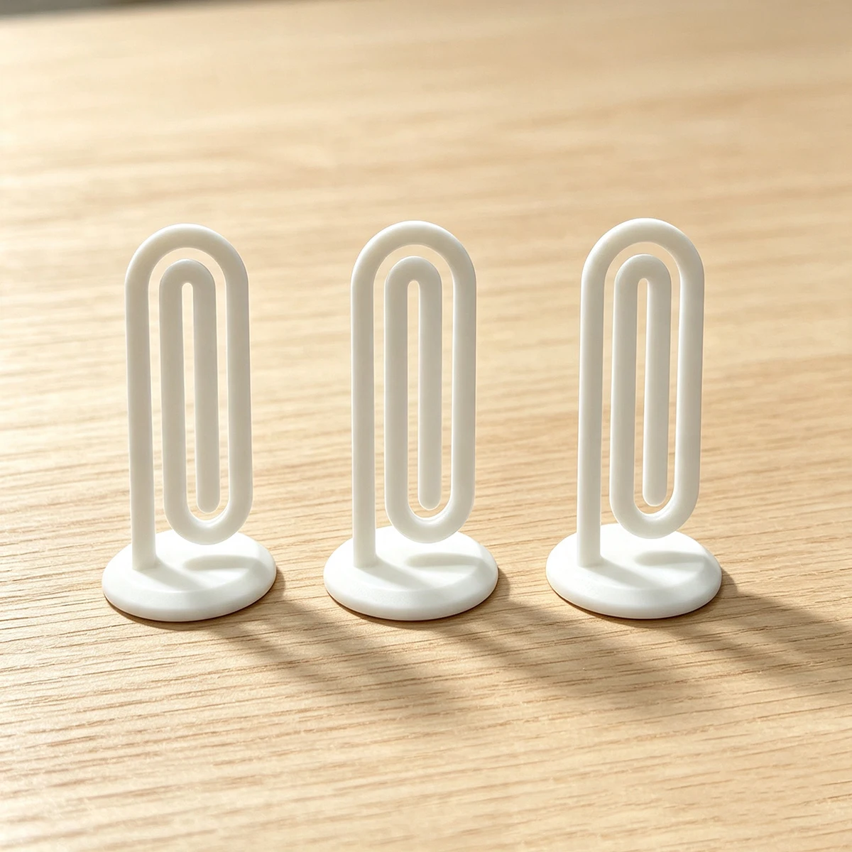 Paperclip-Shaped Note Holder Desktop Memo Stand Simple Vertical Memo Message Holder Office Desk Receipt and Photo Display Stand