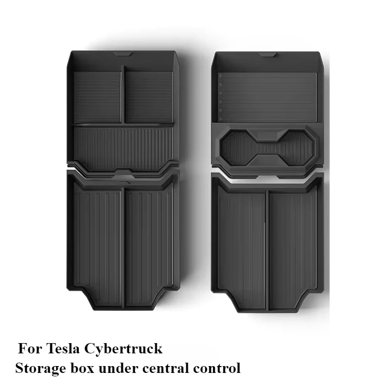 

Для Tesla Cybertruck 2024, центральная консоль, чехол для хранения очков, подстаканник, подлокотник, органайзер для уборки, нижний противоскользящий аксессуар