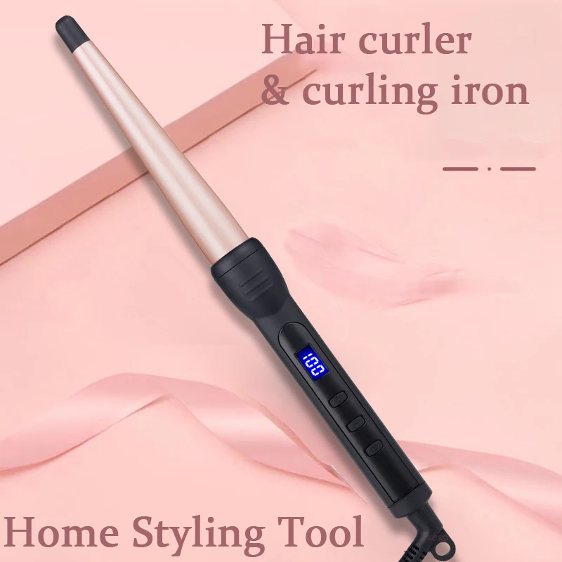 

Electric Single Tube Conical Curling Iron Hair Curler Wave Curling Iron Professional Home Styling Tool