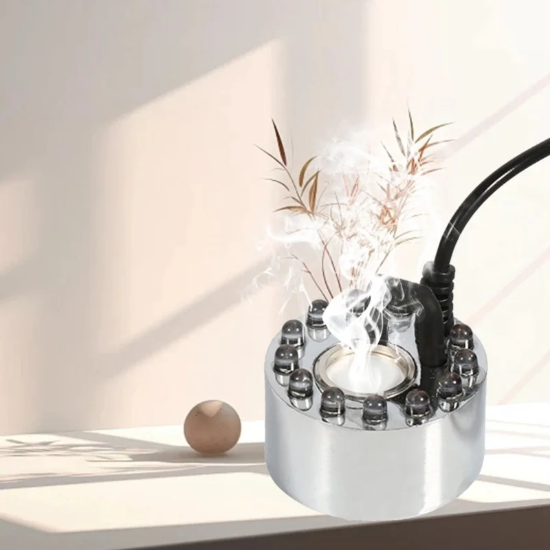 24V Color Changing Ultrasonic Mist Maker Water Fountain Atomizer Air Humidifier Without Adapter