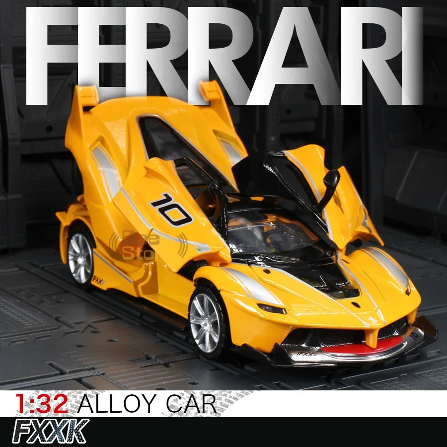 

1:32 Ferrari FXX Sports Car Alloy Simulation Force Control Model Door Sound Light Toy Gift Collection Birthday Gift A146