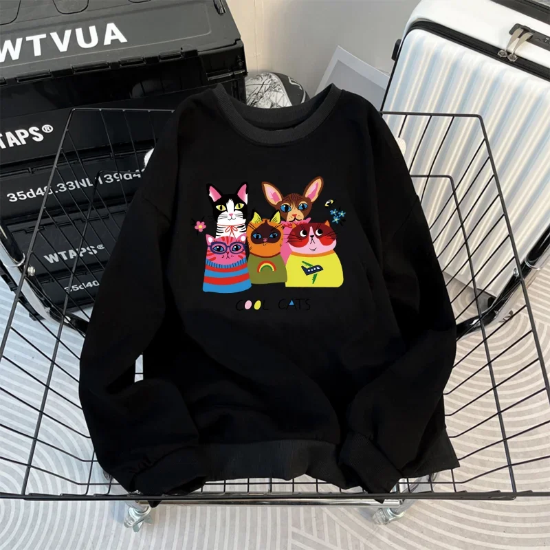 Sudadera con capucha de manga larga con bordado cruzado para mujer, ropa de calle gótica de Hip Hop, chaqueta con capucha, abrigo Y2k, Harajuku