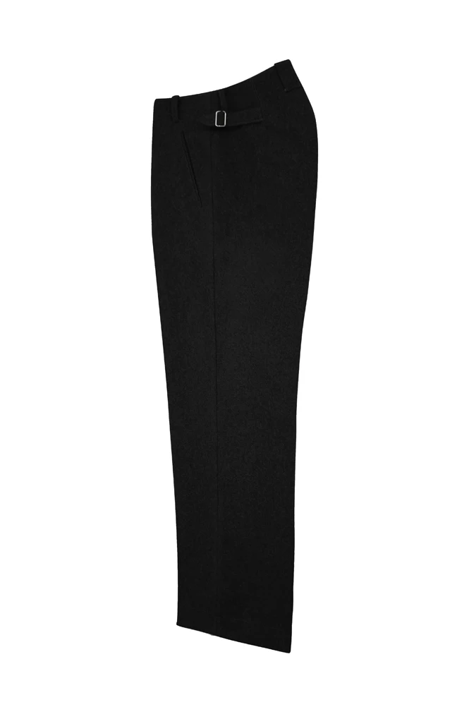 GUWN-020 WWII German M32 Elite Black Wool Straight Trousers