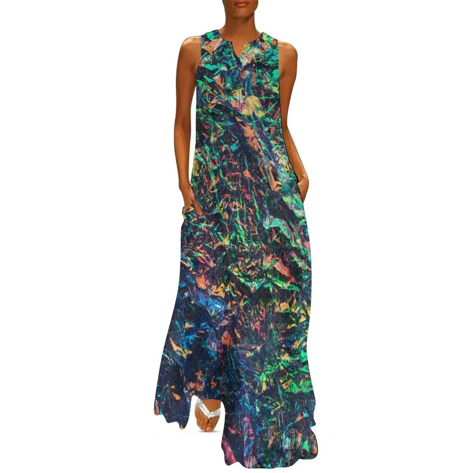 

Iridescent Long Dress Women's skirt evening dress Dress