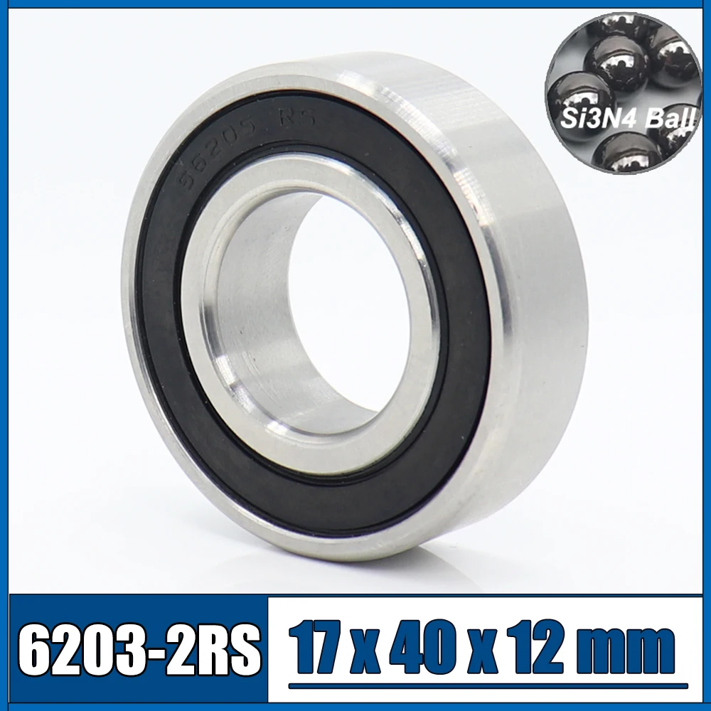 6203 Hybrid Ceramic Bearing 17*40*12 mm ABEC-1 1PC Industry Motor Spindle 6203HC Hybrids Si3N4 Ball Bearings 3NC 6203RS