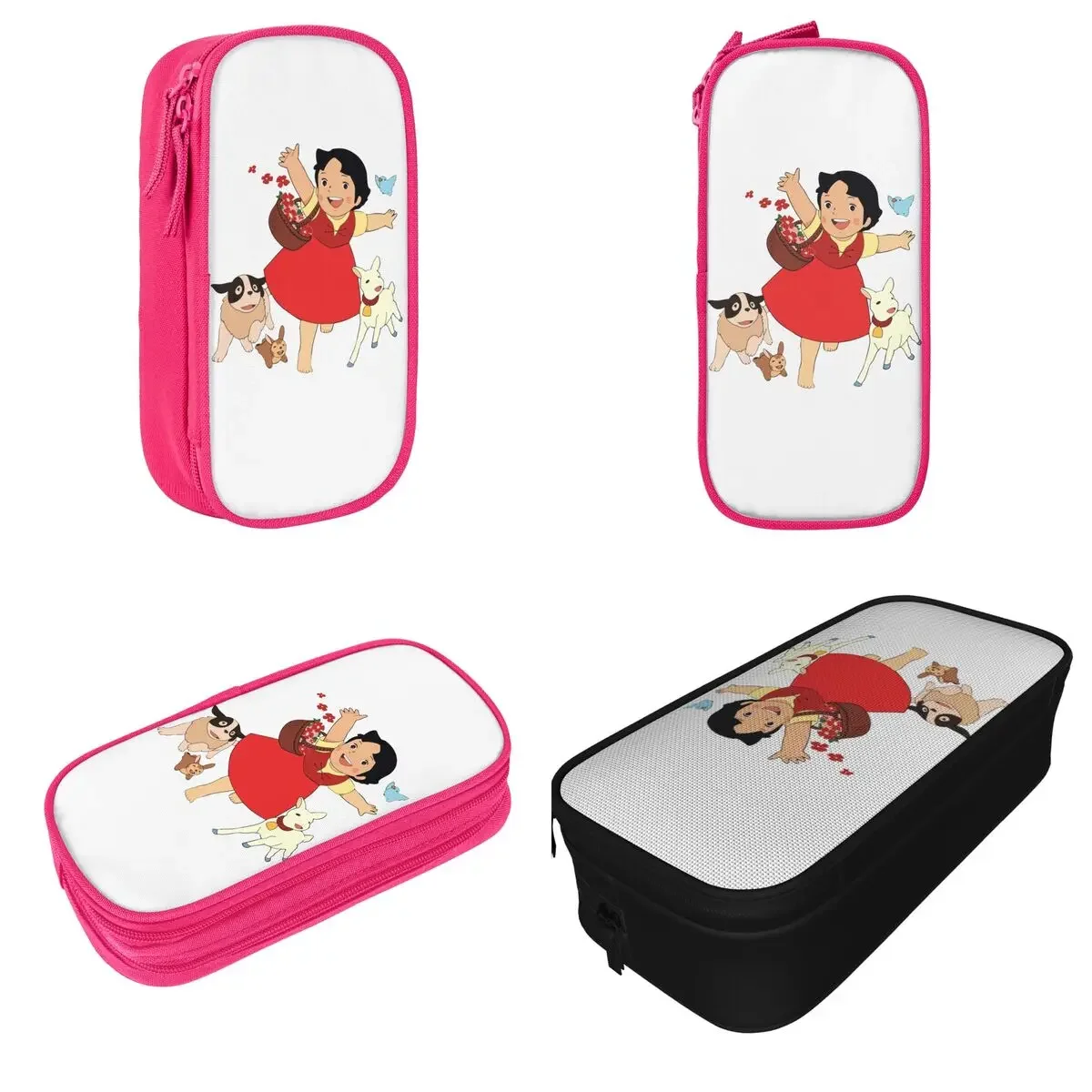 Heidi The Girl From The Alps Pencil Case Classic Goat Anime Pen Box Bag Large Storage Students School Zipper Pencilcases