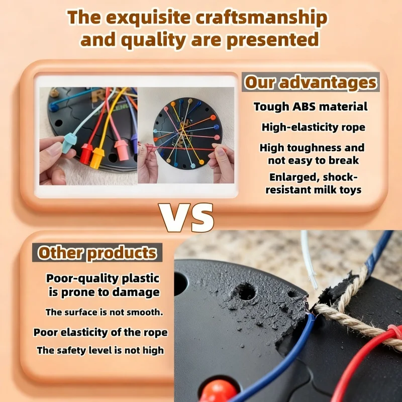 Super interesting and novel things, rope game board, children's rope decryption game logic training, educational toy board, boys image 6