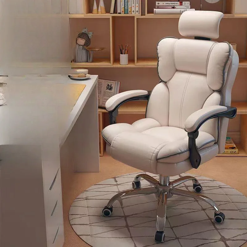 Cadeira de Escritório Ergonômica para Jogos com Estrutura Metálica, Rodas Ajustáveis e Confortável para Estudo e Conferências