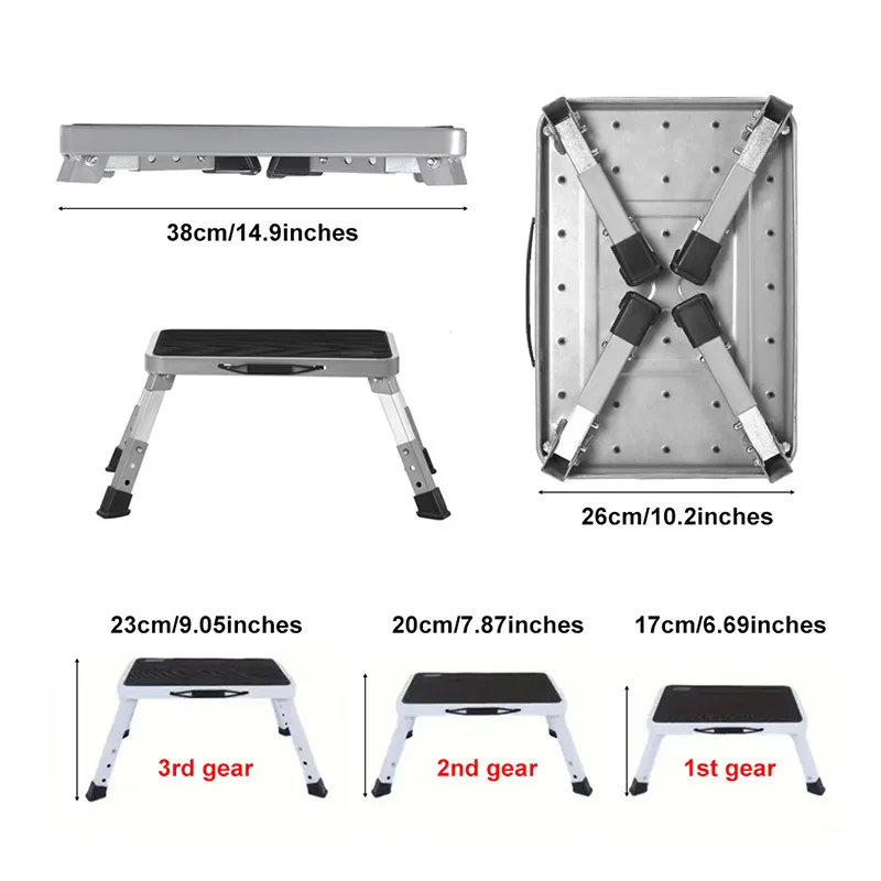 Multi-function One Step Ladder Kitchen Raised Ladder Rack Portable Stair Footstool Step Home Children High Folding Stool