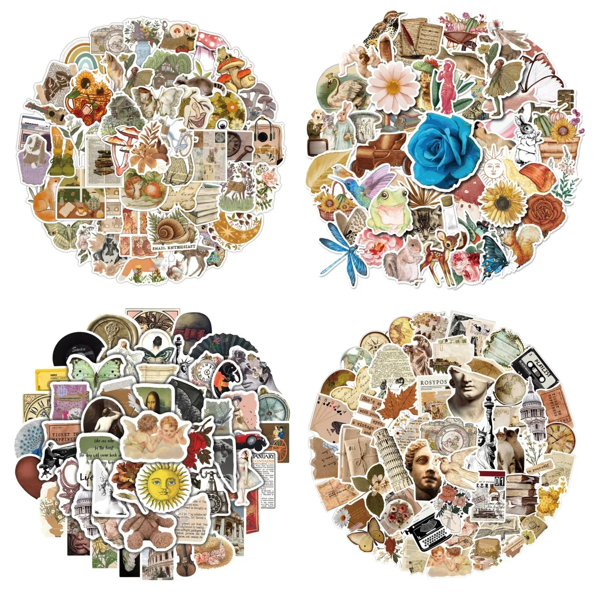 10/30/50PCS Vintage Nostalgic Style Personalized Creative Graffiti Stickers Desk Guitar DIY Computer Skateboard Wholesale