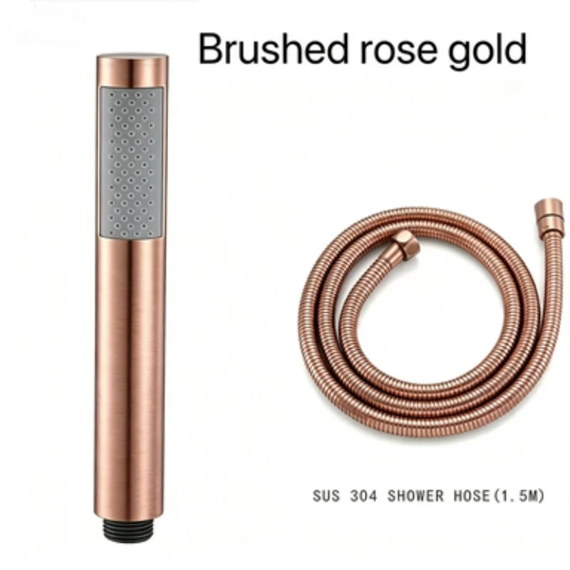 304 Stainless Steel Handheld Shower Head Brushed Golden Hand Held Shower Sprayer White Bath Sprinkler Grey Rose Gold Handshower