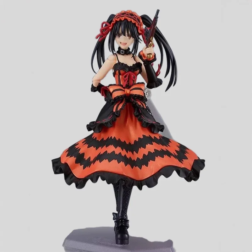 

14CM DATE A LIVE Tokisaki Kurumi Figma585 Beautiful Girl Anime Handmade Action Figures Desktop Case Decoration Ornament Gift
