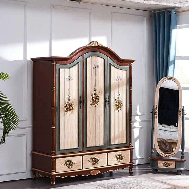 Luxury Design Wardrobe Elegant Large Wooden Home Wardrobes Storage Clothes Roperos Para La Habitacion Bedroom Furniture