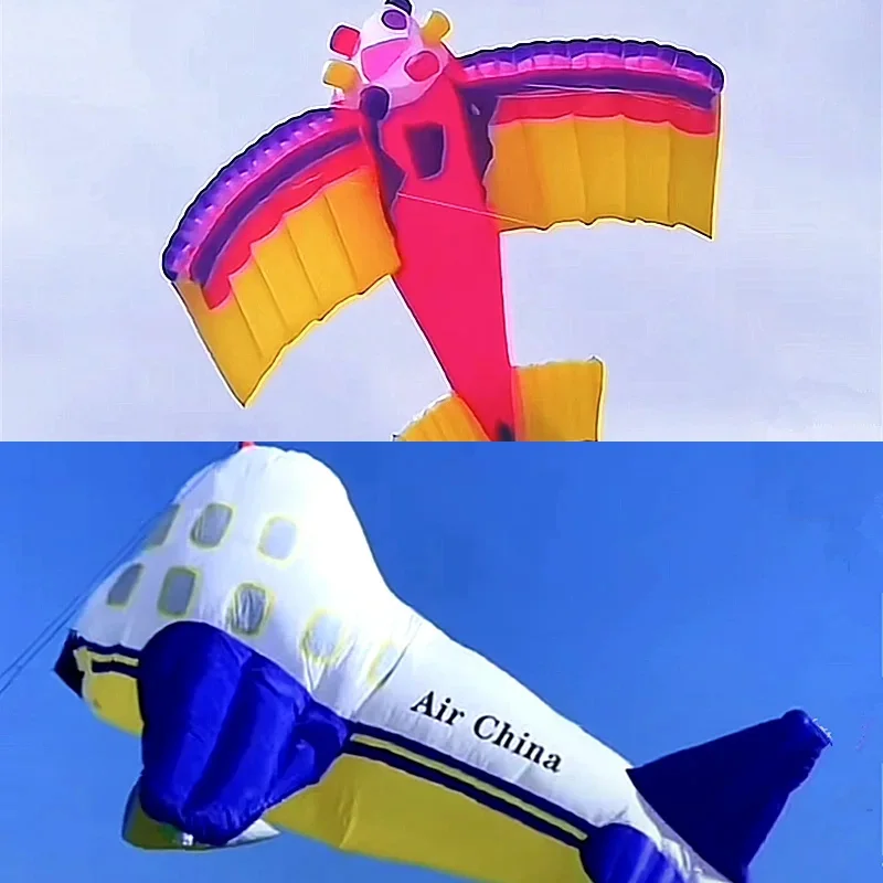 

Free shipping Double line aircraft Kite wind pointer kites outdoor toys Wind sock windsock kite professional Parachute flying