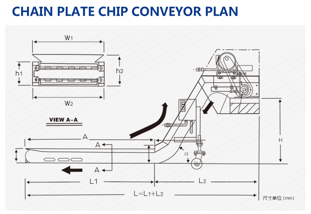 Lathe chip conveyor CNC