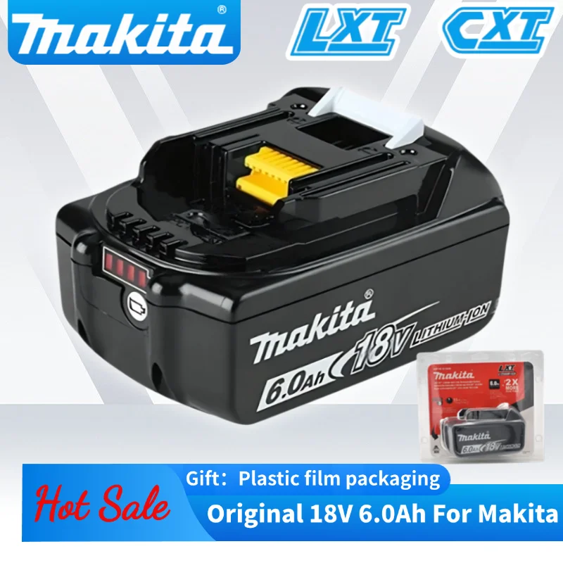 

Original Makita 18v 6.0Ah Battery With Rechargeable Lithium Ion for DDF487 BL1880 BL1860B LXT400 Power Tool Makita 18v Battery
