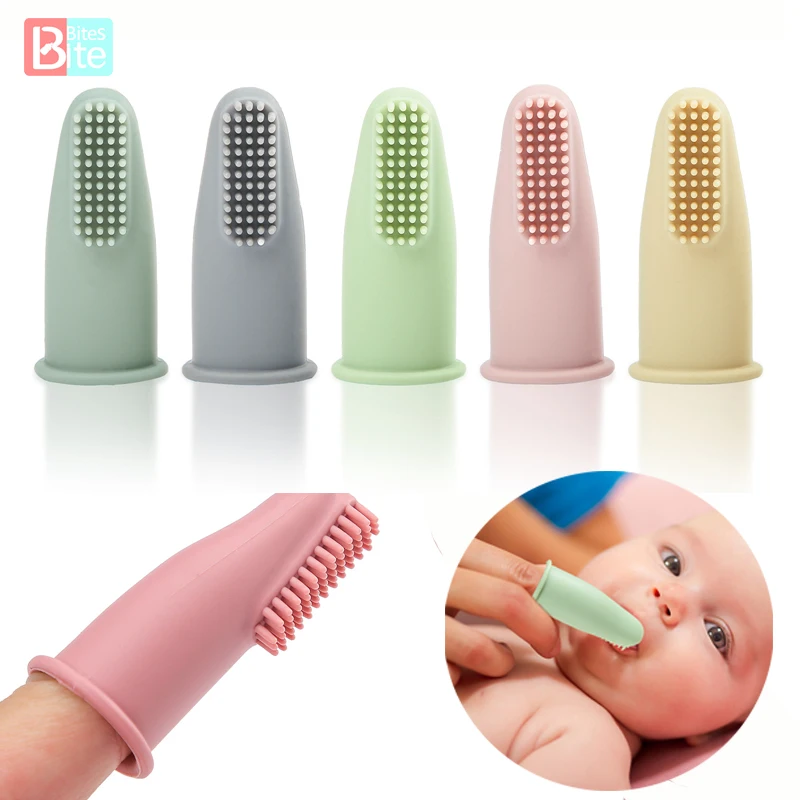 

Baby Toothbrush 1PC NO BPA Food Grade Silicone Finger Kids Cleaning Teeth Soft Rubber Brush Newborn Oral Care Supplies