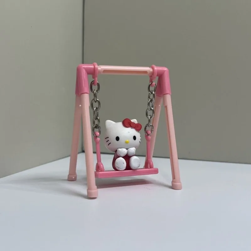 การ์ตูนกาชาปองของเล่นซานริโอ เฮลโล คิตตี้ ปอมปูริน ซินนามอนโรล มายเมโลดี้ แอคชั่นฟิกเกอร์ ของสะสมแบบแกว่งได้ ของตกแต่ง ของขวัญสำหรับเด็ก