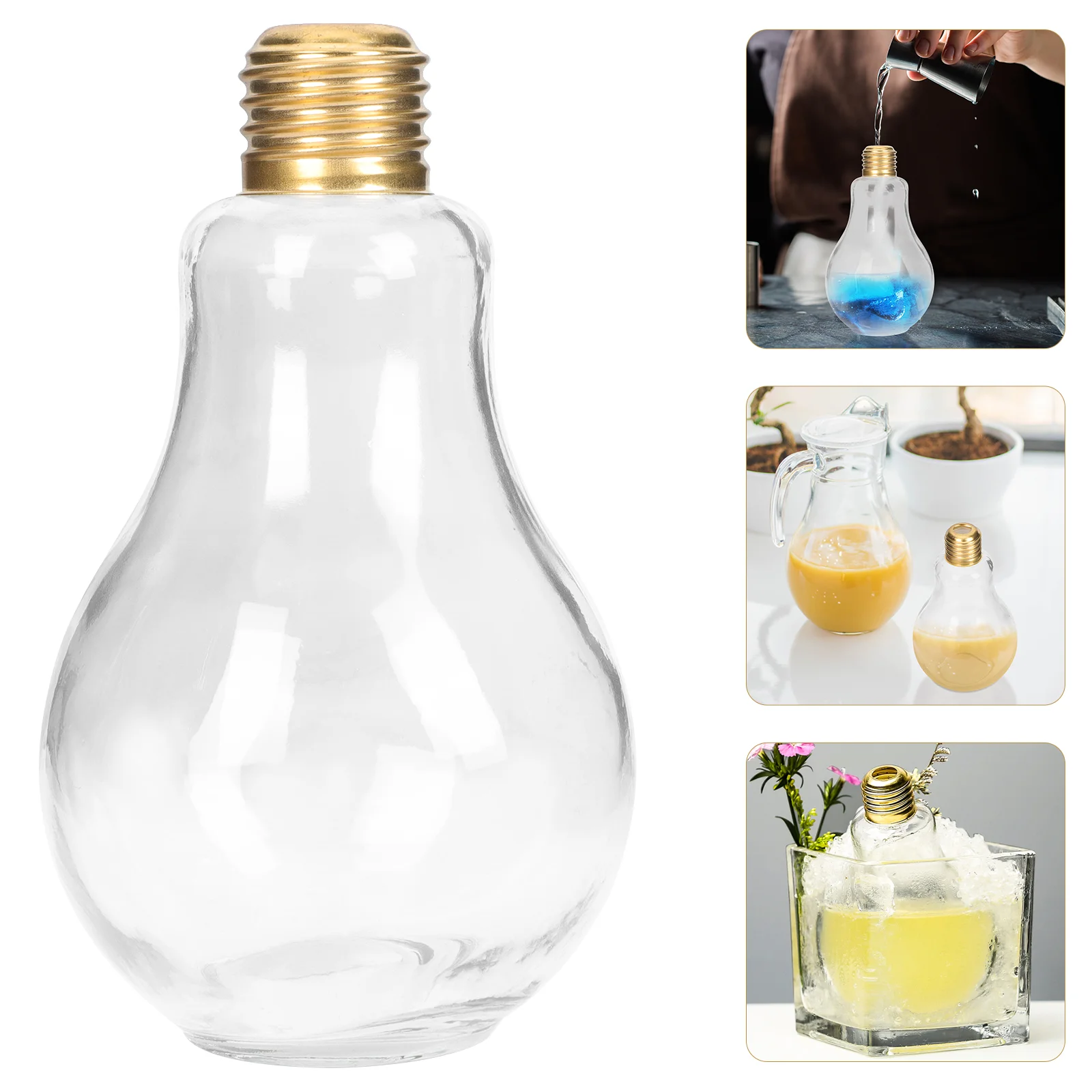 

Colored Bottles Light Bulb Cup Martini Glasses Juice Holder Cups Cocktail Coffee