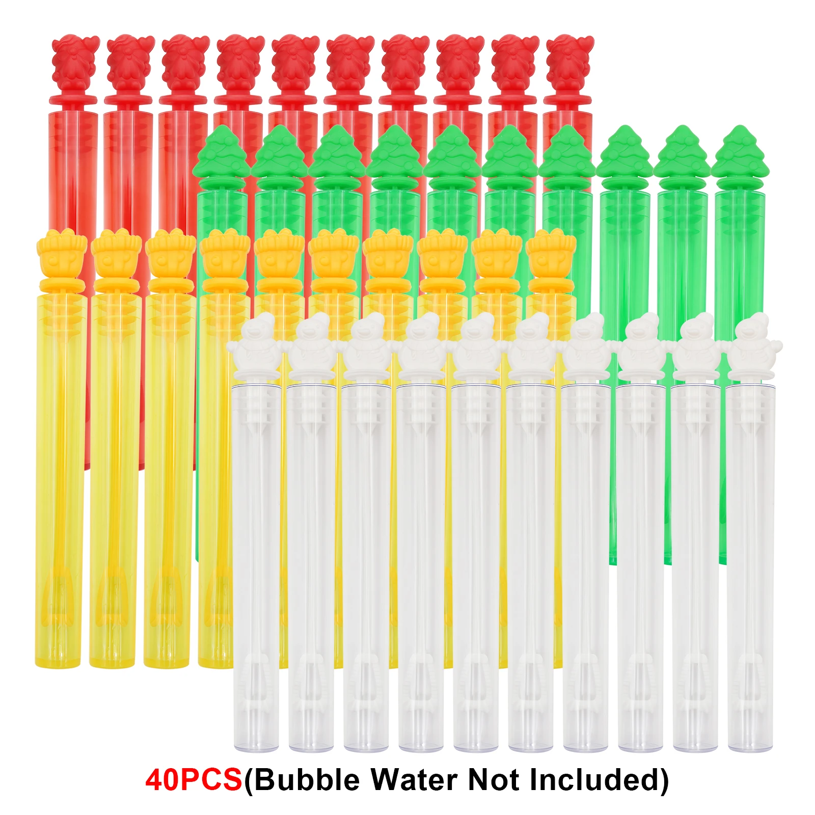 Paquet de 20/40 Mini baguettes à bulles en vrac 4 couleurs pour noël, mariage, utilisation d'activités intérieures et extérieures, cadeaux de fête à bulles