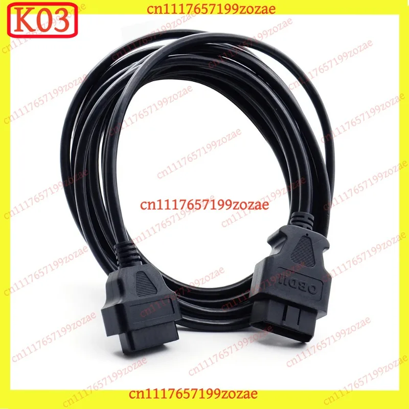 k3 5m OBD2 Extension Cable 16-Pin Male to Female Full 16-Core AWG24 Shielded for ELM327 Diagnostic Scanner