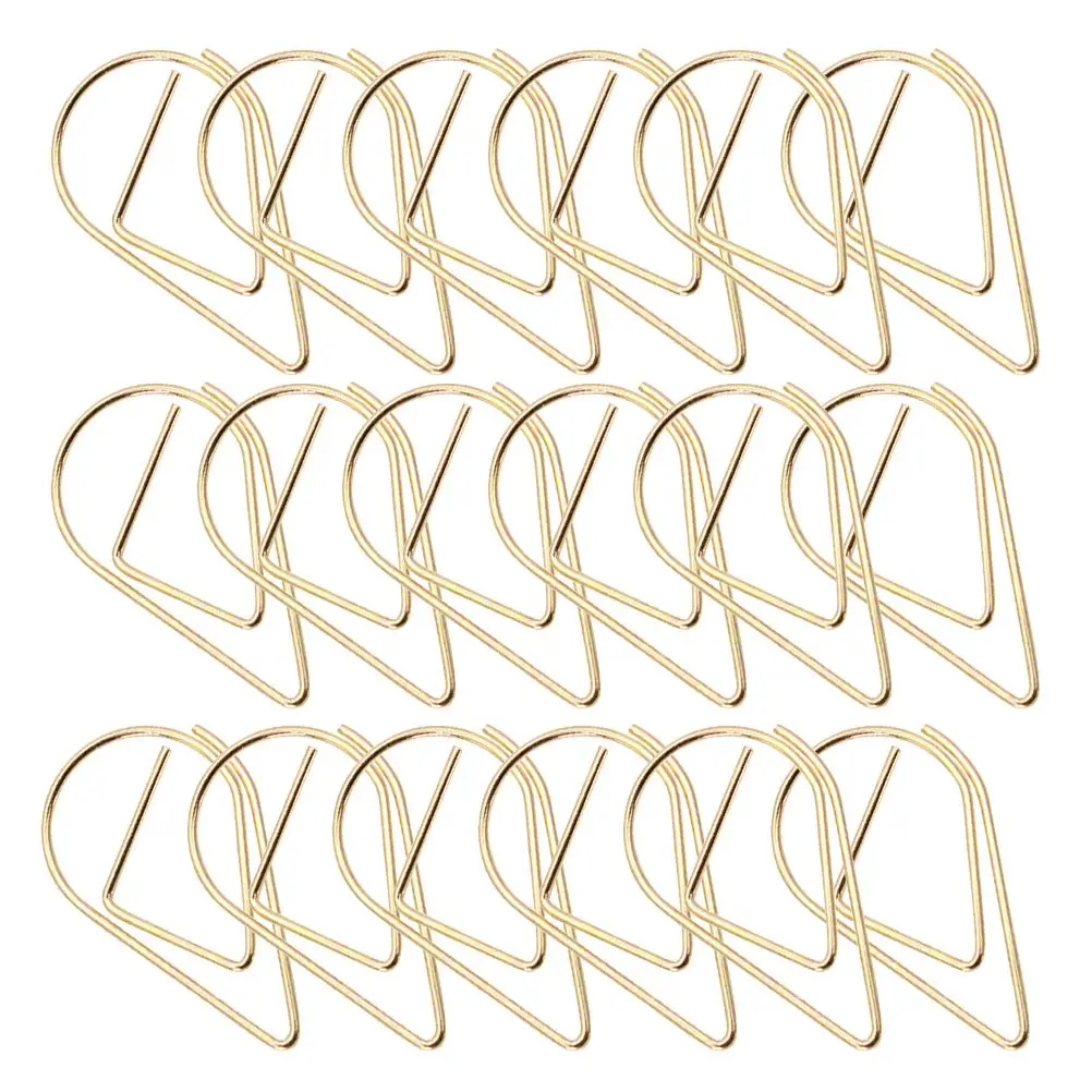 

100pcs Metal Paper Clips Small Office Supplies Golden Large Size Desk Accessories for Documents ganization Steel Wire