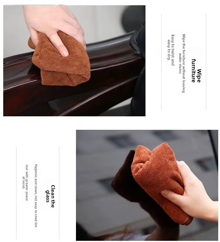 

Cleaning-specific towels and rags, water-absorbent, thickened, lint-free, for cleaning glass, floors, kitchen suppliesFive