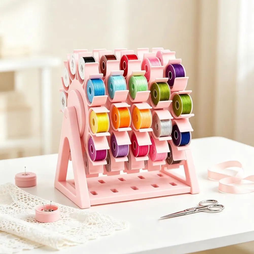 Spool Storage Rack Rotating Sewing Thread Organizer with 60 Spools Capacity 360-degree Swivel Storage for Embroidery for Spools