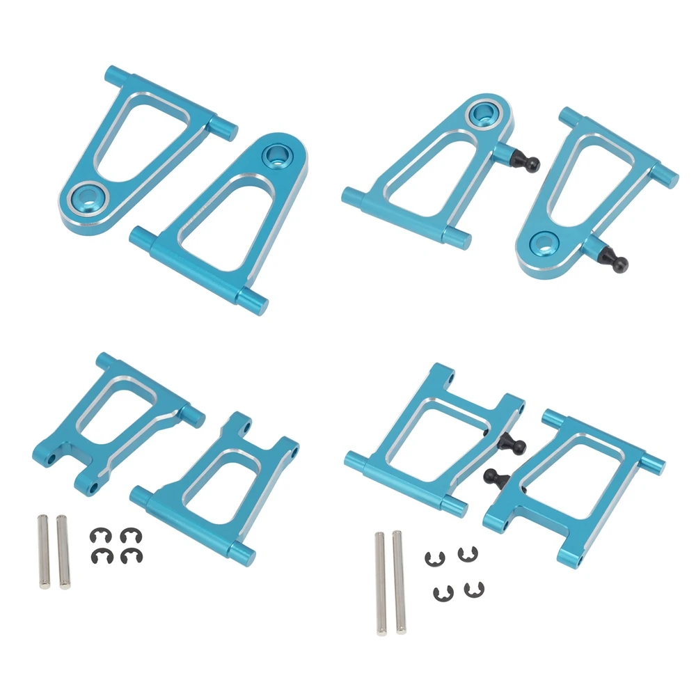 FBIL-8Pcs Metal Front & Rear Suspension Arms Swing Set For Tamiya TT-01 TT01 TT-01E TT01E 1/10 RC Car Upgrade Parts