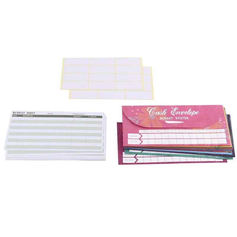 

1 комплект конвертов для экономии денег, бумажные конверты для составления денежного бюджета, бюджетные листы для отслеживания расходов-AEF7