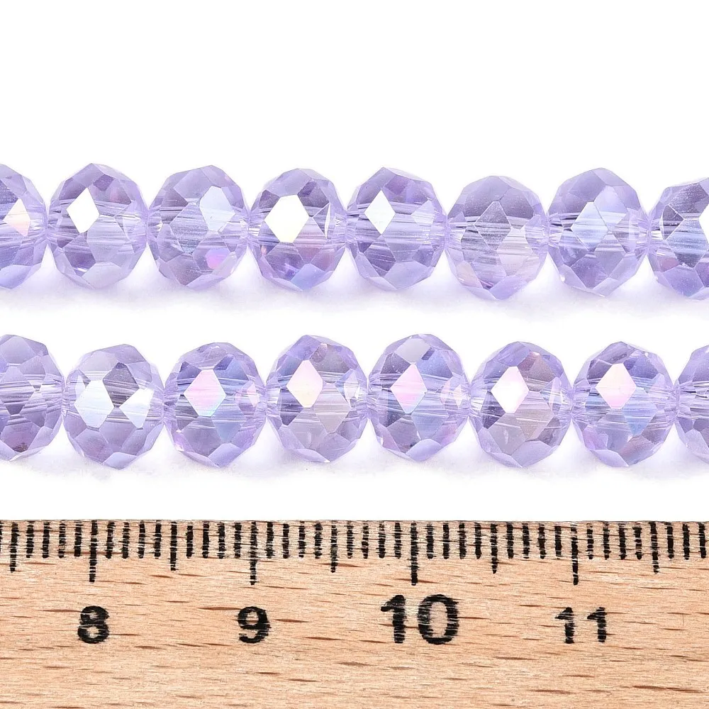 PandaHall 20 Stränge Glasperlen Mehrfarbig AB-Beschichtet Facettiert 8x6mm für DIY Schmuckherstellung – Detail 21