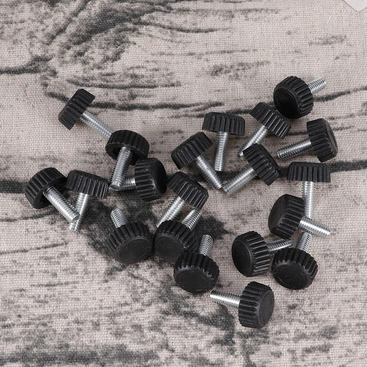 20 Buah Kaki Penyangga Furnitur Plastik Hitam yang Dapat Disesuaikan untuk Meja Kantor Rumah Tangga, Meja Konferensi, Furnitur