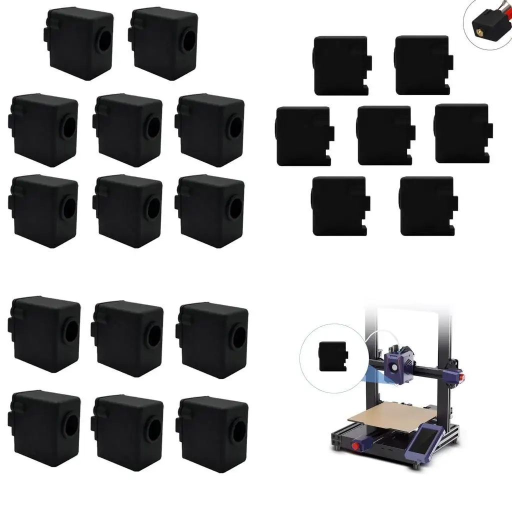 

652F Silicone Protector Case for Kobra2 Printer Hot End Heating Block Silicone Sock Printer Accessory