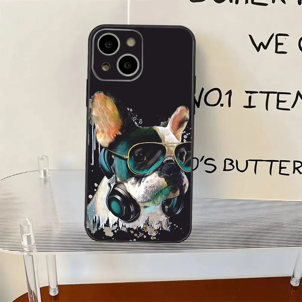 French Bulldog Dog  Phone Case For iPhone 11,12,13,14,15,XS,XR,X,Mini,Pro,Max,Plus Shell
