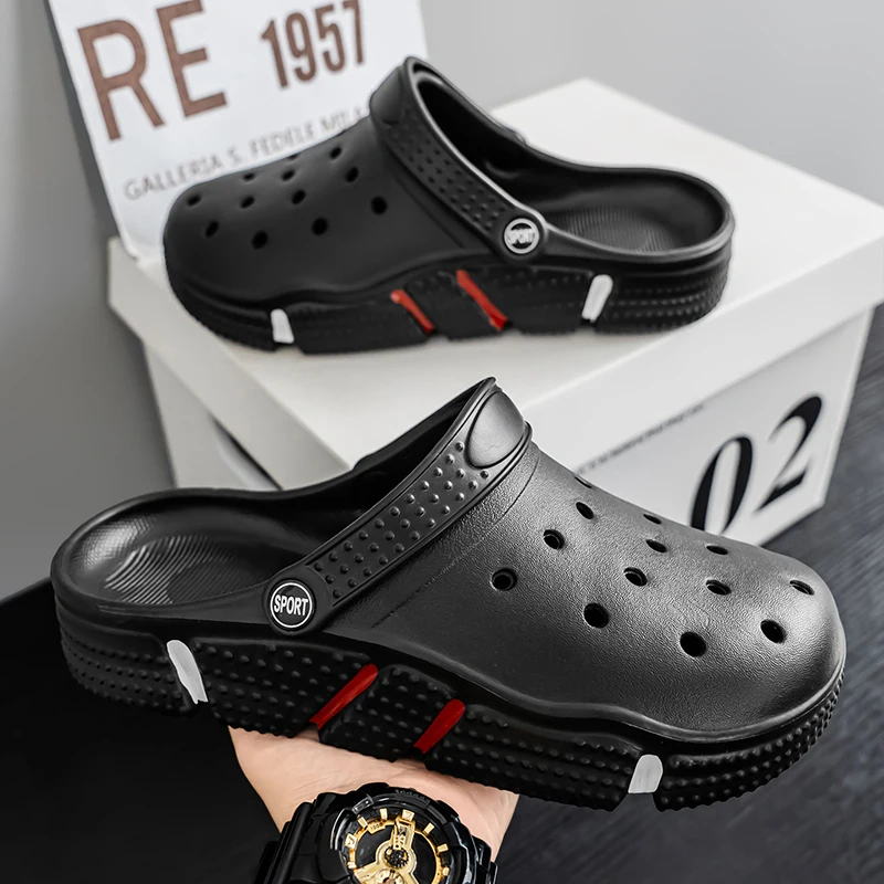 

Men's and Women's Summer Outdoor Casual Wear-Resistant Non-Slip Two-Way Slippers, Lightweight and Breathable Beach Sandals