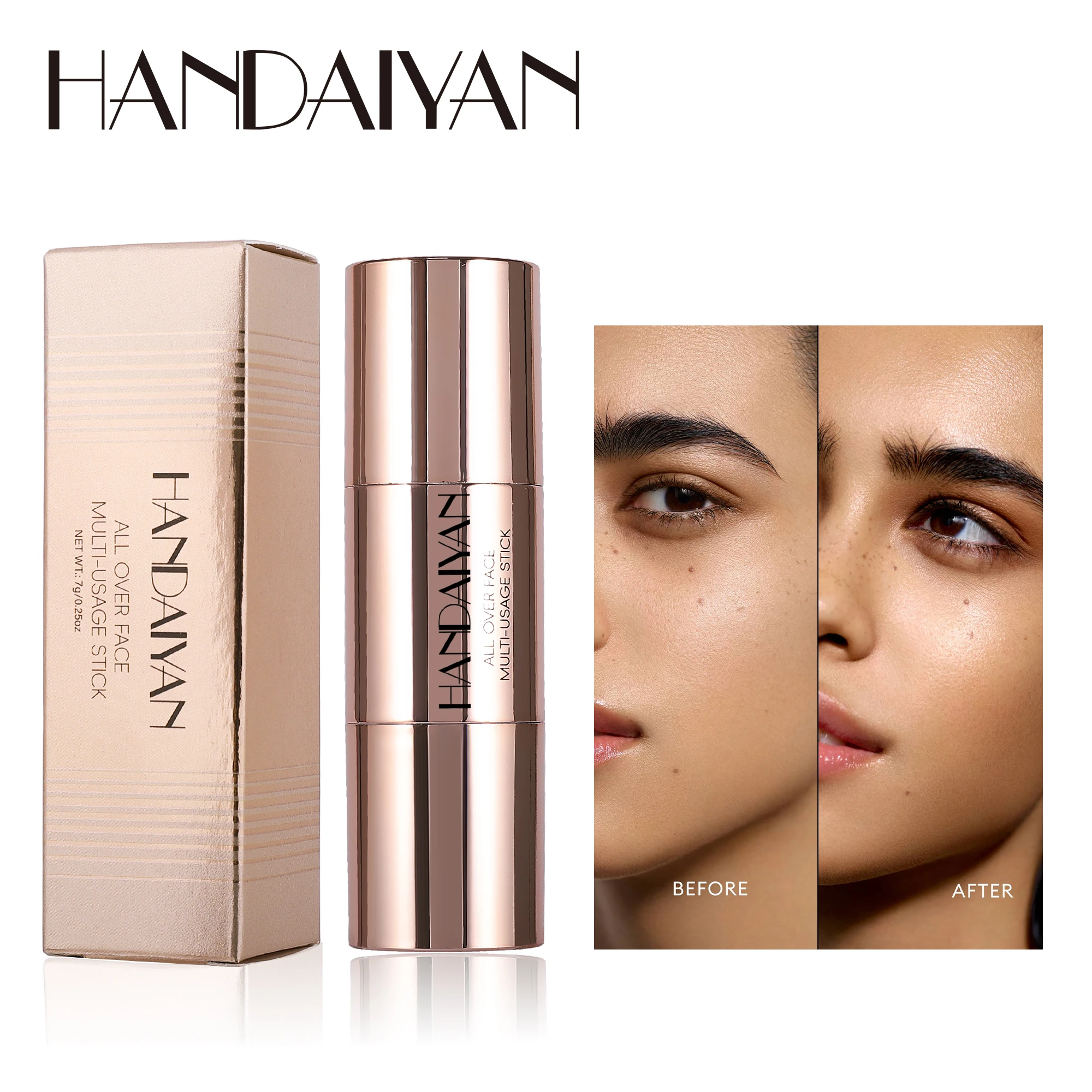 HANDAIYAN 8 Shades Matte Concealer Contour Stick Double-headed Long-lasting Waterproof Face Makeup Cosmetics