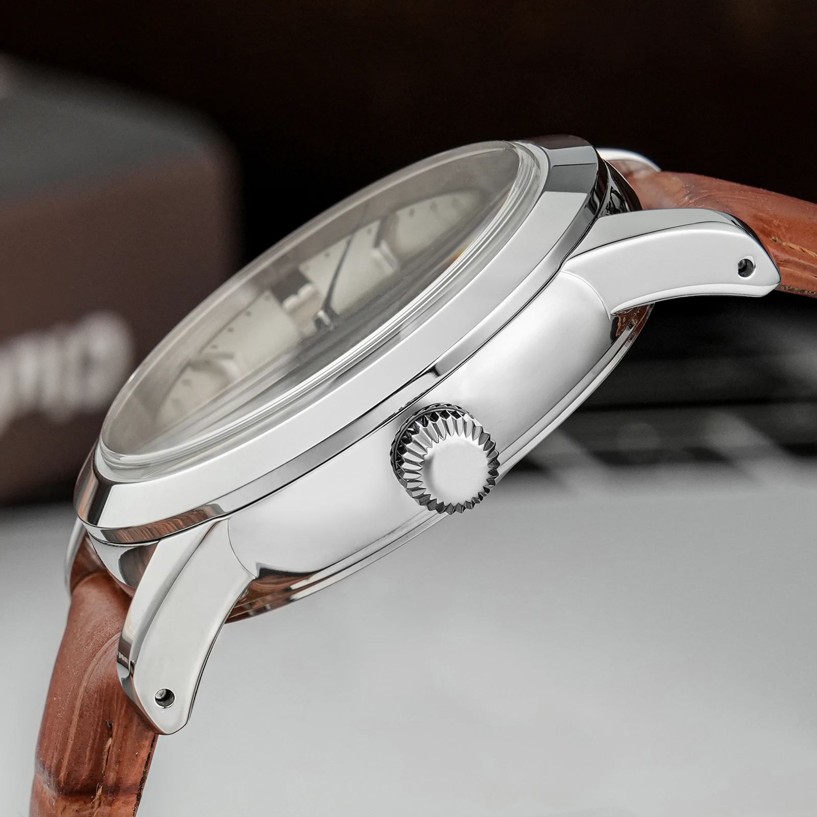 Chameri GS03 37mm Vintage Watch VH31 Quartz Movement 50m Waterproof Luxury Wristwatch Stainless Steel Sapphire Crystal Watches