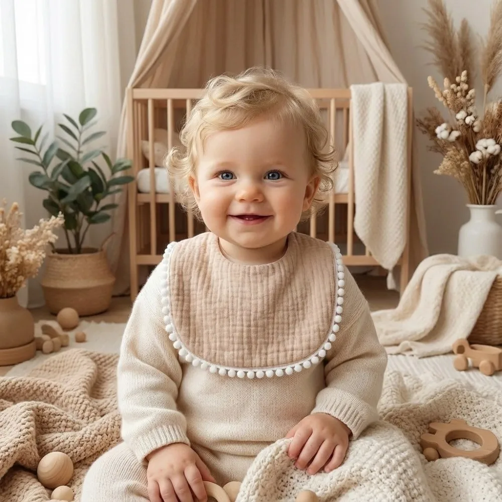 

Мягкий впитывающий слюнявчик-полотенце для прорезывания зубов, 360-градусный, комфортный, для младенцев 0-2 лет