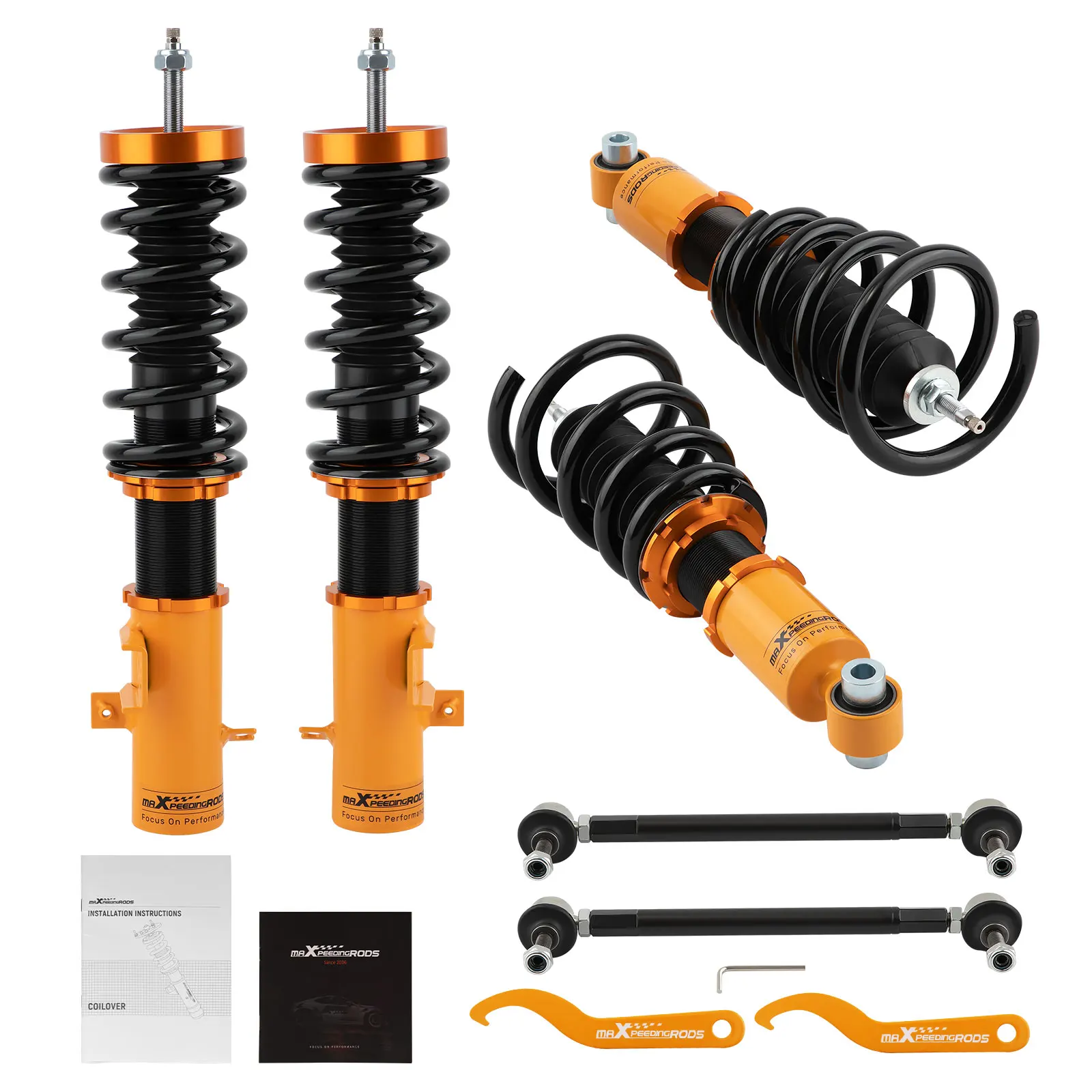 

Maxpeedingrods Adjustable Full Coilovers Shocks for Chevrolet Camaro 2010-2015 Shock Absorber Suspension