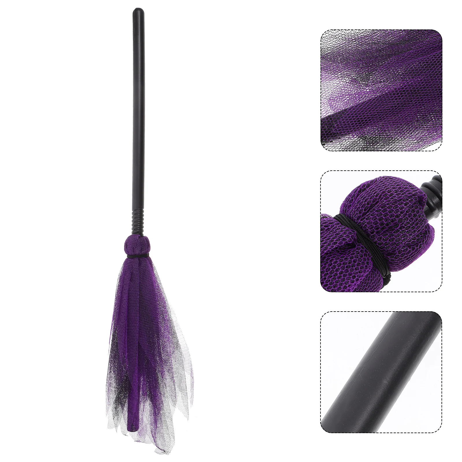 Witch Broom Broomstick Costume Cosplay Toy Kids Decorations Flight Supplies Cloth Plastic Child