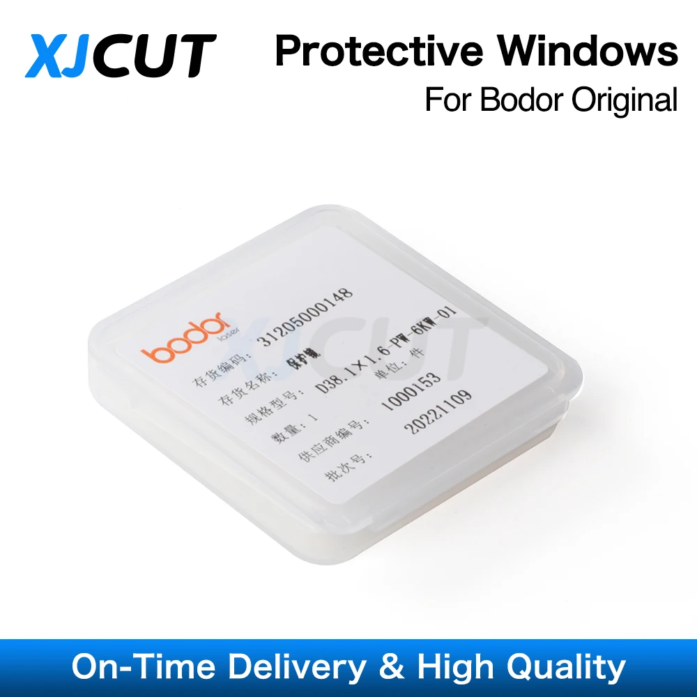 XJCUT 10 pz/lotto Bodor Original Protective Windows 27.9x4.1 30x5 37x7 lente Laser a fibra per testa di taglio Laser a fibra Bodor