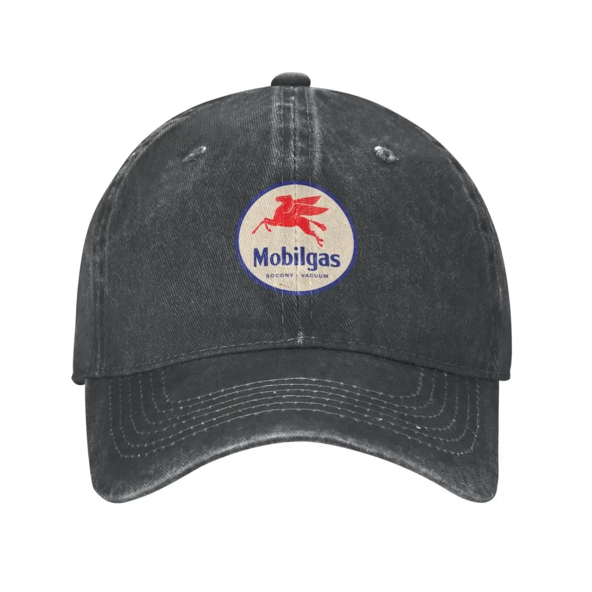 Mobilgas vintage sign - logo 1940 Cowboy Hat Thermal Visor Horse Hat Sports Cap Women's Hats 2024 Men's