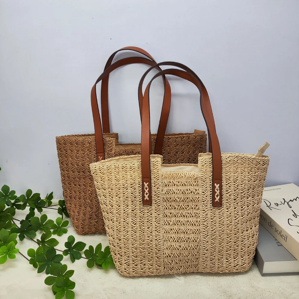 

Ins Summer Internet Celebrity Grass Weaving Bag New Beach Vacation Beach Weaving Bag Large Capacity Single Shoulder Tote Bag